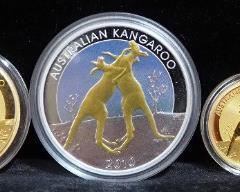 2010 Australian Kangaroo Prestige Set, Includes 1 oz Gold, 1/2 oz Gold, 1/4 oz Gold, 1/10 oz Gold, 1/20 oz Gold, And 1 oz Silver Coins