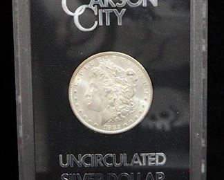 1882 CC Morgan Silver Dollar, Uncirculated