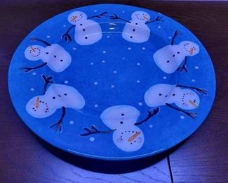 003 Large Snowman Platter