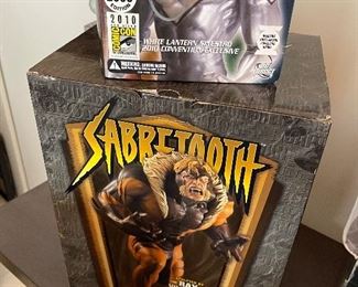 Marvel Sabertooth painted statue sculpted by Ray Villafane