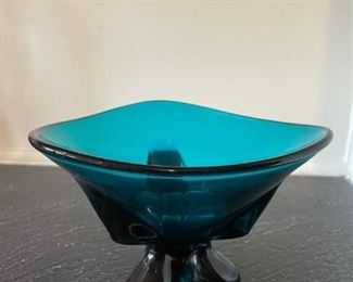 Mid Century Modern blue glass piece