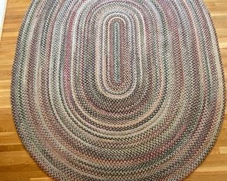 Available for presale. 7’ x 9’ Capel braided rug. Crafted with 100% wool surface yarns that are soil resistant. Made in North Carolina. $475/obo. You can submit an offer by text (615-854-8535) or email (nashville@entrustedestatesales.com). If we do not get the full asking price by December 4th, the person with the highest bid will be contacted to purchase.