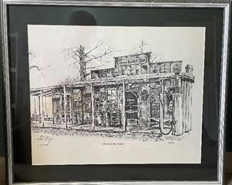 Pencil/charcoal drawing framed art