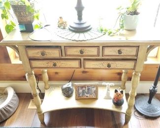 French Provincial Side Table - Handpainted 