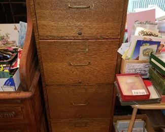 Tall Wooden File Cabinet 