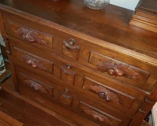 Detailed Vintage Dresser with Built in Jewelry Boxes