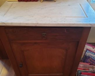 Vintage Cabinet with Marble Top