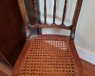 Several Rattan Seat Chairs