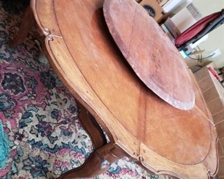 Round Table. Lazy Susan from a Wine Barrel. 