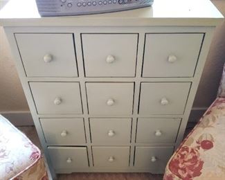 12 Drawer Shabby Chic Style Cabinet 
