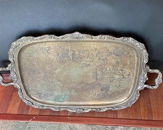 Ornate Silver Plated Tray 