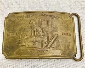 Wells Fargo Bronze Belt Buckle by Tiffany