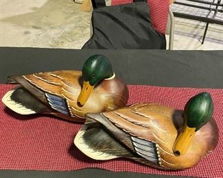 Rare, Ducks Unlimited Decoy's Signed and Numbered. Glass Eyes