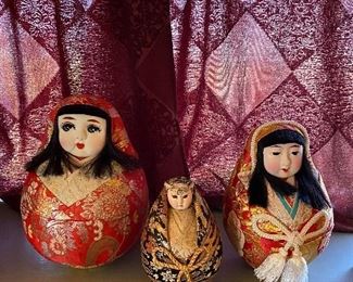 Japanese Roly Poly Wedding Gift Dolls