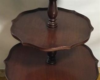 Antique Three Tier Accent Table