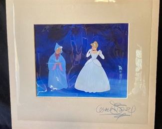 Cinderella Celluloid Reproduction Signed by Walt Disney