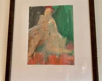 $300 Signed Lida Stifel (Washington) Sitting nude  #2.  19" H x 15" W. 