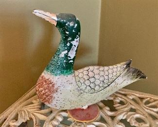 $20 - Duck with green head.  6" H, 7" W, 2" D. 
