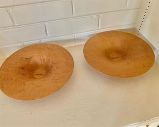 $65 each - Turned wood bowls #3/#4.  Signed "Elizabeth Drinker 1996".  Each 10" diam.  One available