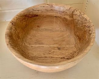 $95 - Turned wood bowl #6.  5" H, 10.5" diam. 