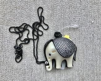 $35 Elephant charm on long chain new still has tags 