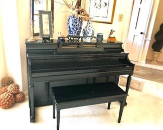 Kimball black piano