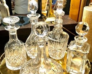 Variety of decanters