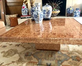 Solid Italian marble coffee table