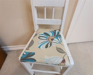 White wood child's chair
