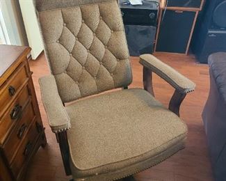 Large tweed office chair
