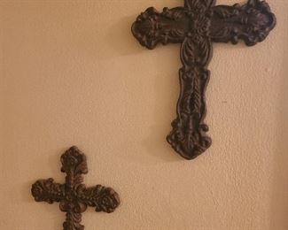 Wrought-iron hanging crosses