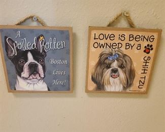 Sweet doggie signs