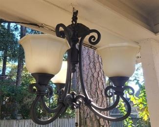 Wrought-iron light fixture
