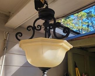 Wrought-iron light fixture
