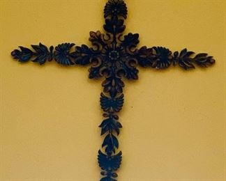 Metal leaf cross