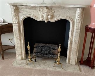 Faux Marble Removable Fireplace 