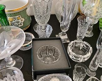 Waterford, Orrefors, Baccarat, Lalique 