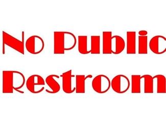 Graphic No restroom 