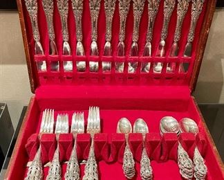 Item 7:  Gorham Sterling Silver Flatware Set:  $2495/Set                                                                    12 knives, 12 dinner forks, 11 salad forks, 12 teaspoons, 12 soup spoons 