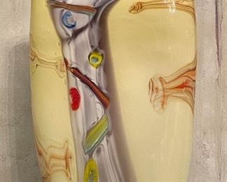 Item 74:  Multi-Colored Vase - 17":  $38