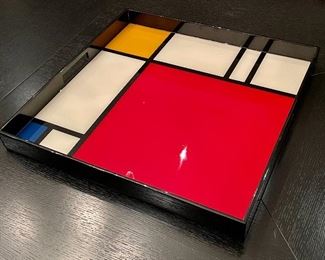 Item 75:  Pacific Connection Mondrian Large Square Serving Tray -20"l x 20"w x 2"h:  $165