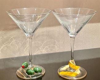 Item 78:  (2) Festive Martini Glasses:  $22