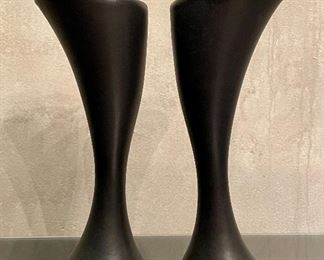 Item 80:  (2) Signed Art Pottery Champagne Glasses:  $48