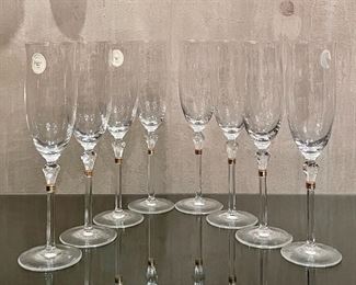 Item 81:  (8) Christian Dior Champagne Flutes:  $175
