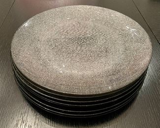 Item 85:  (8) Silver Sparkle Dinner Plates:  $28