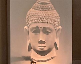 Item 94:  Illuminated Tibetan Buddha Artwork- 25.5"l x 6"w x 33"h:  $345
