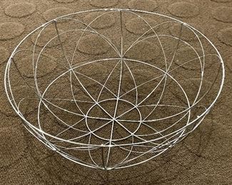 Item 100:  Large Decorative Metal Basket - 28" x 8.5":  $42