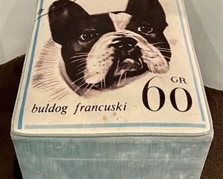 Item 105:  Haute House Furnishings Bulldog Ottoman - 23.5"l x 18.5"w x 16.5"h:  $65