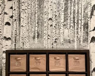 Item 8:  (1 left) Storage Shelves with Canvas Baskets - 58.75"l x 15.5"w x 31"h:  $225