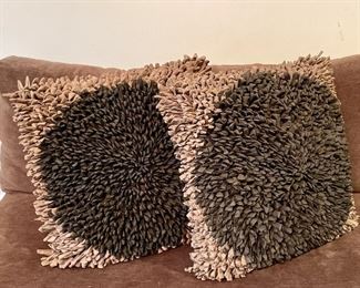 Item 115:  (2) Dream Weavers Pillows with Brown Circles:  $45/Each